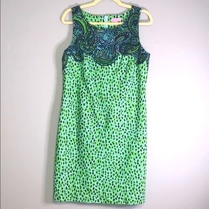 Lilly Pulitzer leopard green sleeveless dress